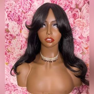 28 Inch Wig Synthetic Black